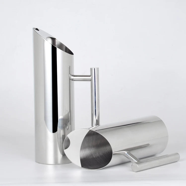 Custom Disposable Slanted Mouth Metal Bottle Stainless Steel Glasses Gallon Insulated Water Jug Dispenser Set