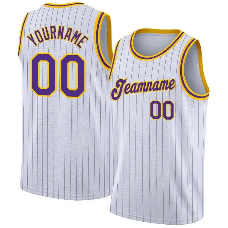Sublimation Stripe Basketball Clothes Breathable T-Shirt Vests Team Embroidery Patch Fashion Design Custom Basketball Jersey
