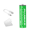 PUJIMAX 1.5V AA Rechargeable Battery USB C Fast Charging 2400mWh USB C Li-ion Cycle 1Pcs Lithium Ion Battery Pack"