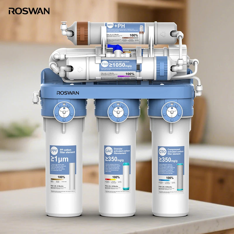 OEM 6-Stage Alkaline UF Filtration System Under Sink Ultrafiltration Water Purifier with Mineral Filter for Apartment Kitchen