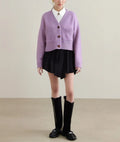 Sell Cheap Wholesale Ladies' Casual V-Neck Cardigan Button Decoration Coats Loose Pullover Sweater