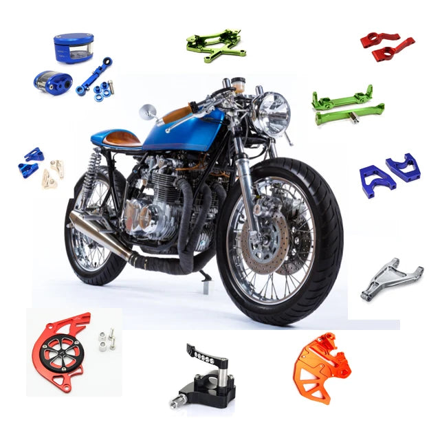 Factory Supply Custom CNC Machining Motorcycle Spare Part Accessories Custom Aluminum and Stainless Steel Parts
