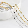 NS1303 Gold Plated Stainless Steel Shimmer Sequin Necklace Glitter Lip Chain Choker Gold Plated Sparkle Chain Choker Necklace
