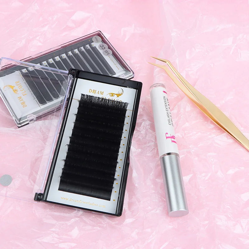 Premium Supplies Private Label Luxury Black Natural Empty Lash Extension Tray Professional Mink Individual Eyelash Extensions