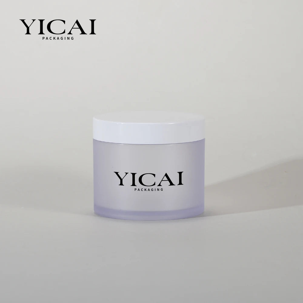 Hot Transparent Sales 8oz Frosted PET/PETG Containers Body Butter Cream Scrub Jars With Durable Protective Lids