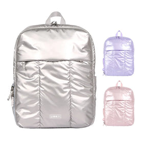 CHANGRONG Custom Waterproof Durable Large Capacity Unisex Puffy Quilted Backpack with Zipper Closure Nylon Puffer for Daily Use