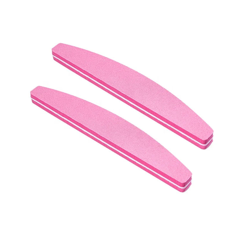 Professional Double-Sided Emery Board Nail File Kit Rectangle Shape Sponge Material for Natural Nail Buffering and Shining