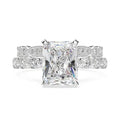 925 SILVER Rings Jewelry Hot Popular 5A CZ Stone Setting White Gold Wedding Ring Set for Girls Women