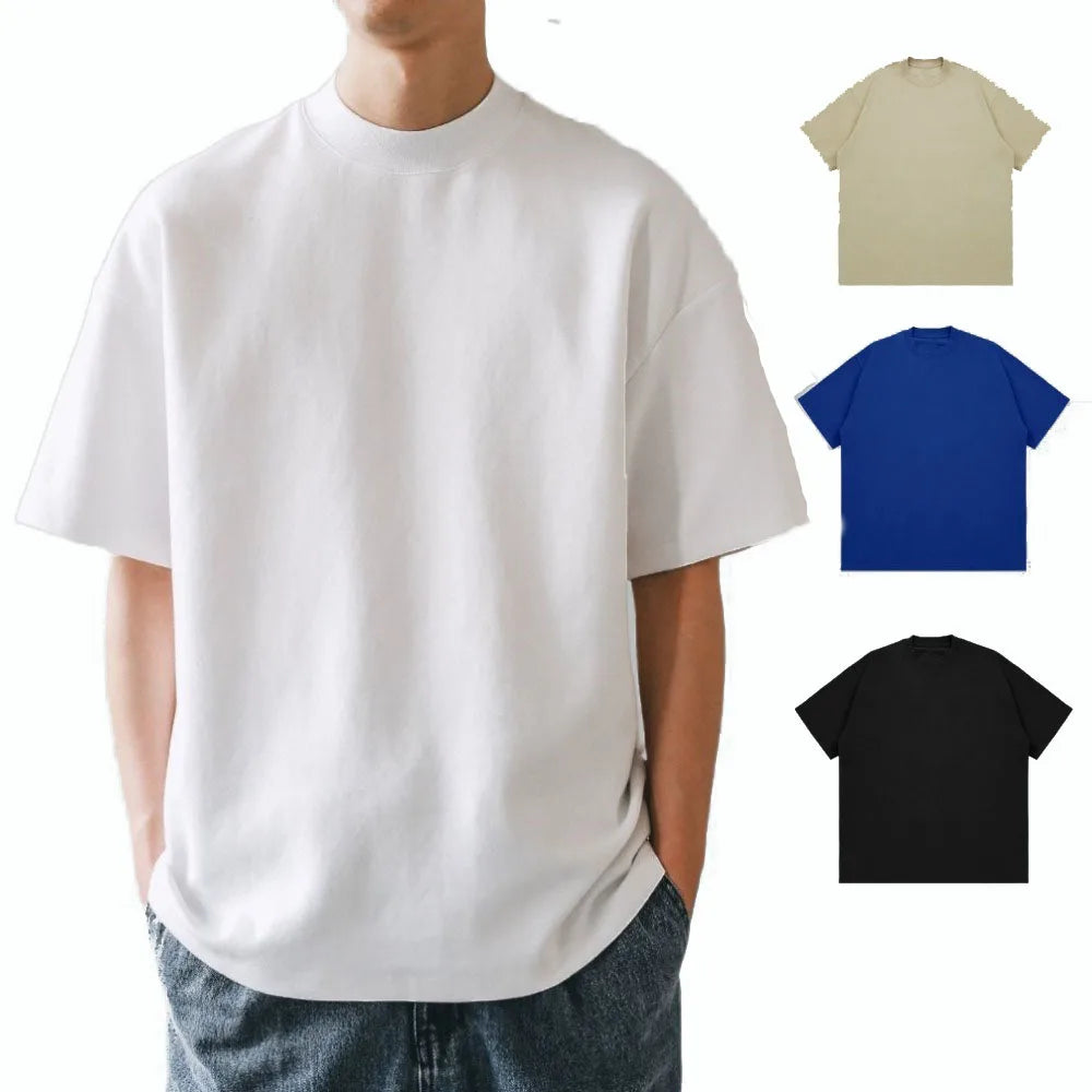 Plain Boxy Heavyweight T-shirt High Quality Cotton Oversized Luxury Blank White T Shirt Manufacturer T Shirt for Men