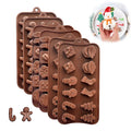 Chocolate Silicone Molds Christmas Designs Novelty Silicone Candy Molds Christmas Set Silicone Christmas Molds for Baking Candy
