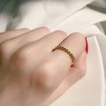 2022 New Fashion 925 Silver Open Adjustable Emerald Zircon Thin Ring Female Green Cubic Zirconia Rings Wedding Jewelry
