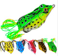 Large Top Water Bass Fishing Lure Soft Frog with 2 Hooks PVC Crankbaits