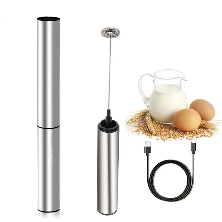 Milk Frother USB Rechargeable Hand Mixer Handheld Frother Whisk Electric Milk Foamer Maker Drink Mixer