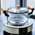 3L Hight Quality Large Capacity Reusable Dinnerware Cookware High Borosilicate Heat Resistant Glass Cooking Pot on Fire