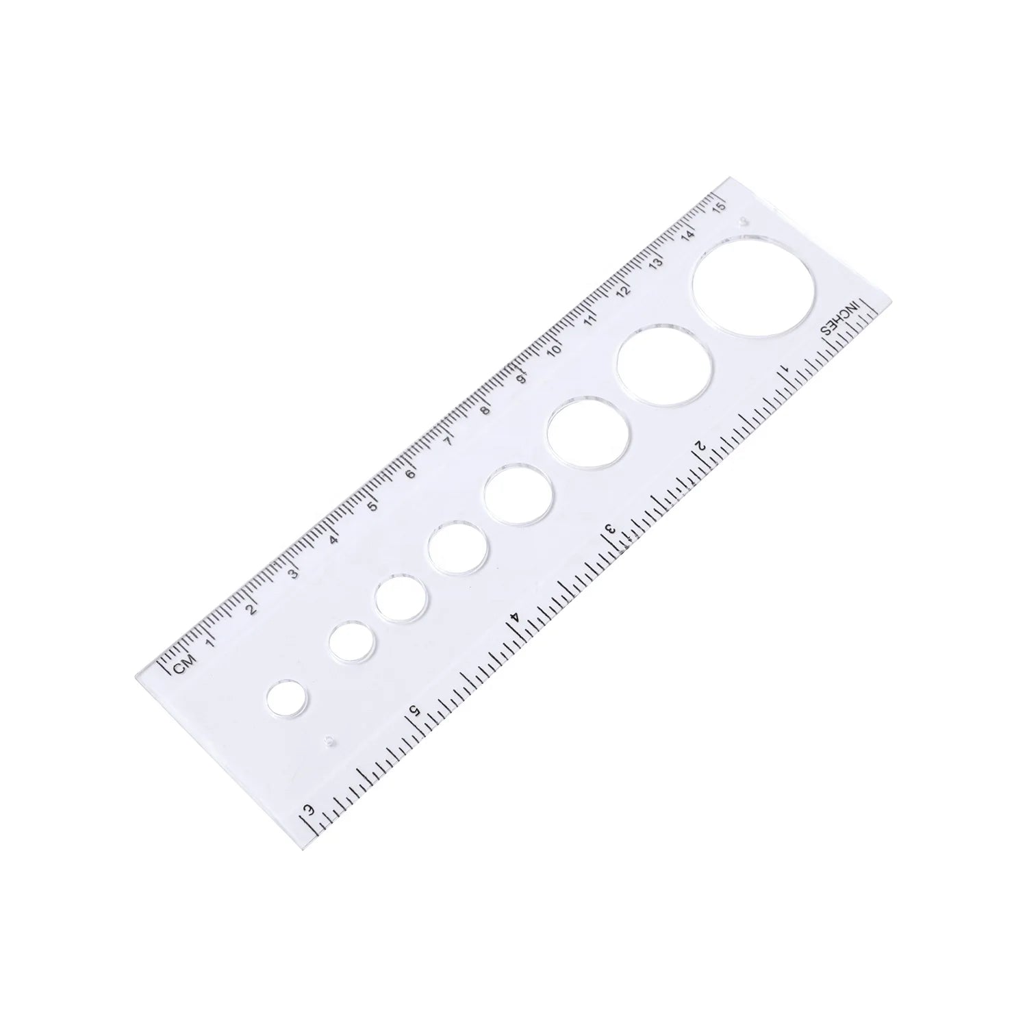 26223 Ariste Transparent 15 cm Straight 2-Sided Measuring Plastic Office Promotion Ruler for Kids