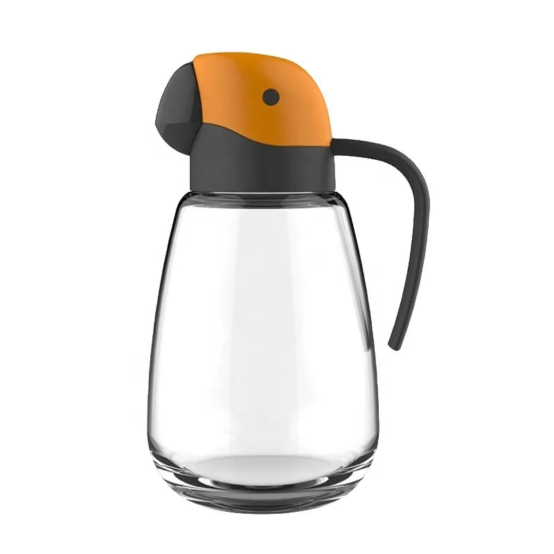 Large-Capacity Glass Kitchen Leak-Proof Sustainable Soy Sauce Vinegar Seasoning Bottle Jar Cartoon Food Use
