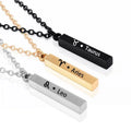 Stylish New Stainless Steel Wishing Pillar Pendant Necklace Trendy 12 Couple Design for Anniversary Occasions