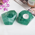 Natural Polished Healing Stone Crystal Crafts Raw Green Fluorite Crystal Candlestick