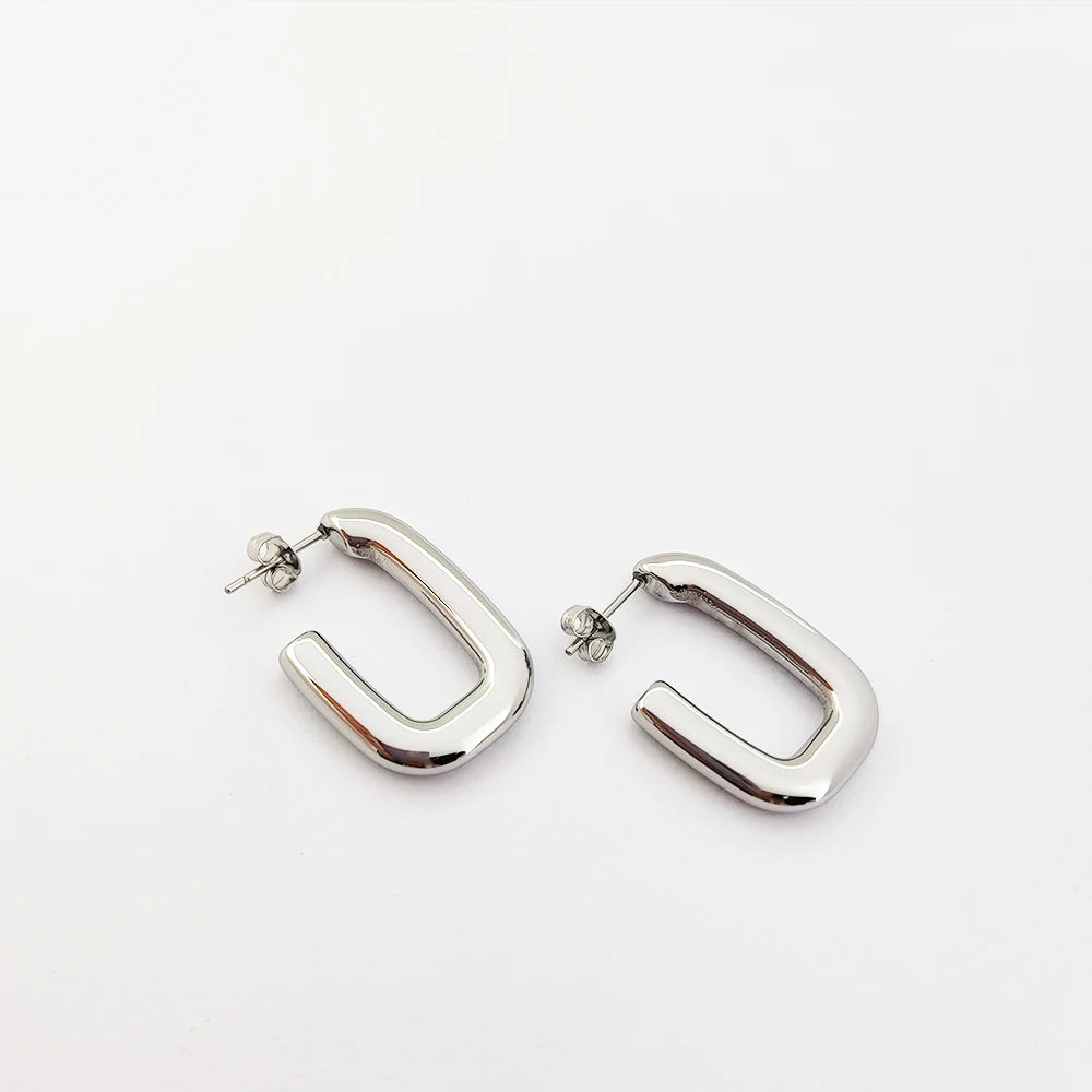 U Shape Stainless Steel Earrings Fashion Jewelry Earrings Des Bijoux Et Boucles D'oreilles En Gros Ohrringe 18k