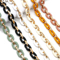 Fashion Multi Color Eye Glass String Holder Eyeglasses Anit Slip Strap Masks Gold Acrylic Sunglasses Chains
