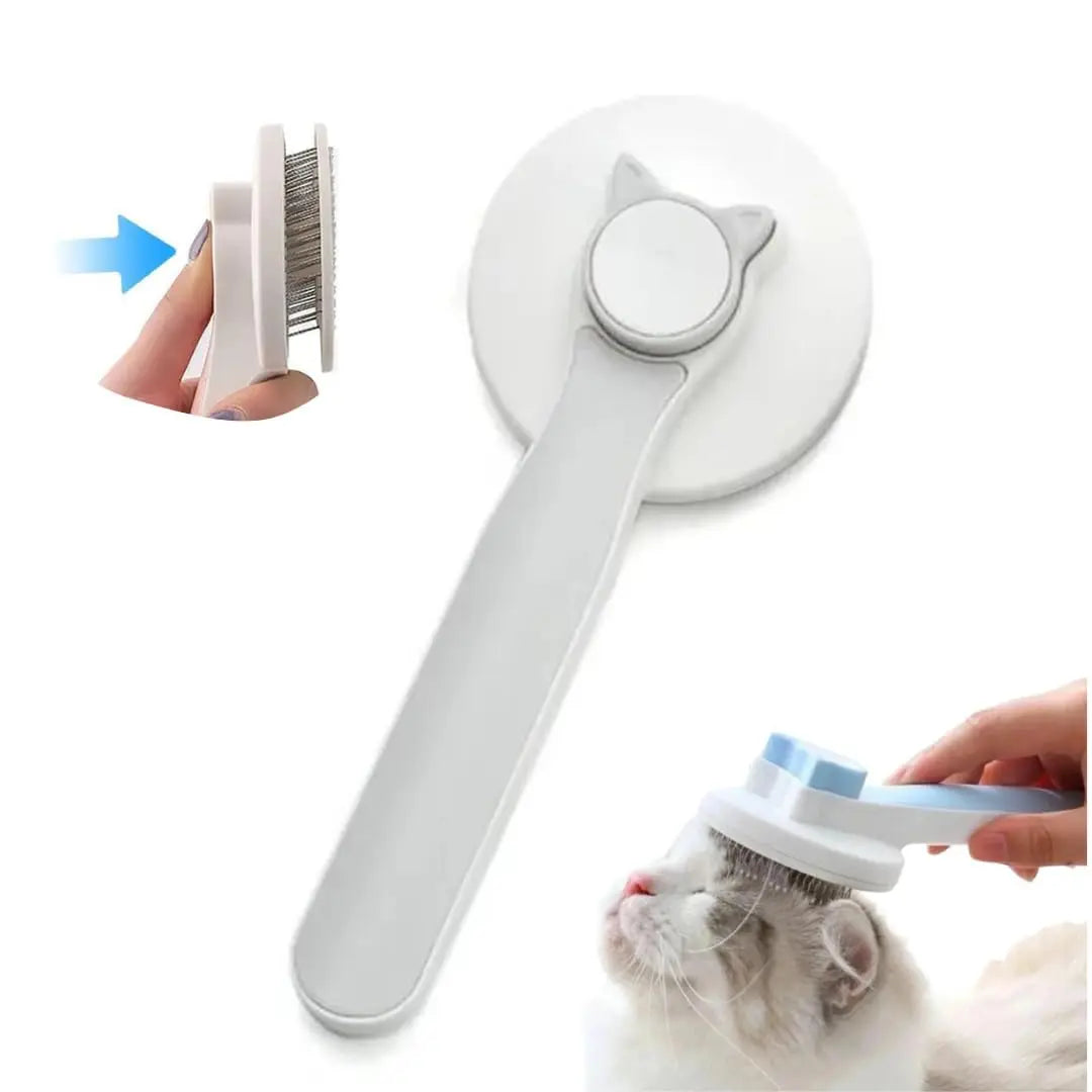Comfortable Non-slip Handle Versatile Cat Dog Comb Gently Removes Loose Undercoat Massage Pet Grooming Brush