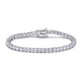 Tennis Chain Baguette Hip Hop Necklace Silver Plated Fashion Jewelry Brass Hand Bracelet Hiphop Sterling Silver Charm Bracelets