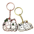 Custom Design Personalized Animal Rabbit Enamel Keychain Metal Key Chains Accessories