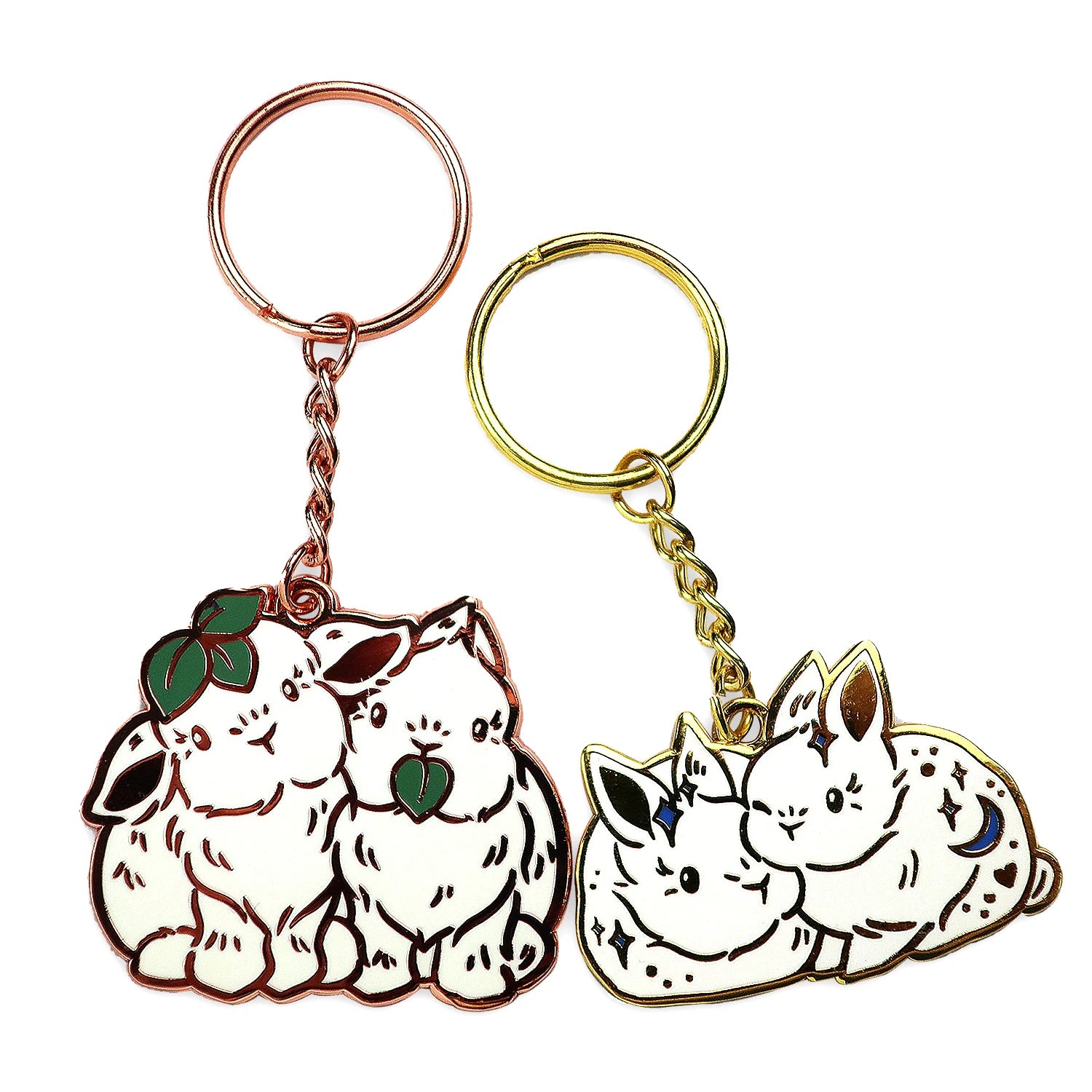 Custom Design Personalized Animal Rabbit Enamel Keychain Metal Key Chains Accessories