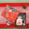 Hot Sell Custom Reusable Christmas Tea Tumbler Creative Santa Cup With Couple Mugs Cute Cup Ceramic Christmas Mug for Gifts