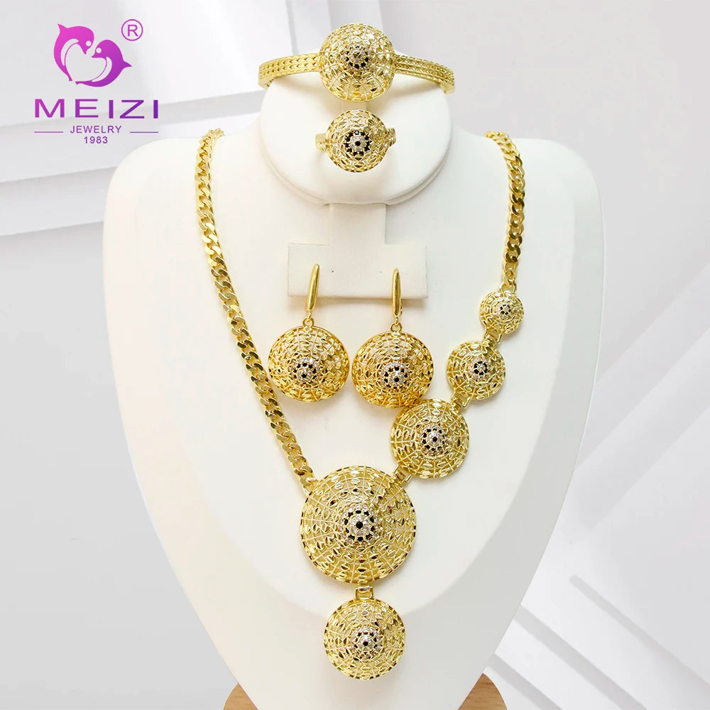 MEIZI Jewelry Hot Selling Fashion Fine Zirconia Jewelry Sets for Woman  Banquet Wedding Party Accessories