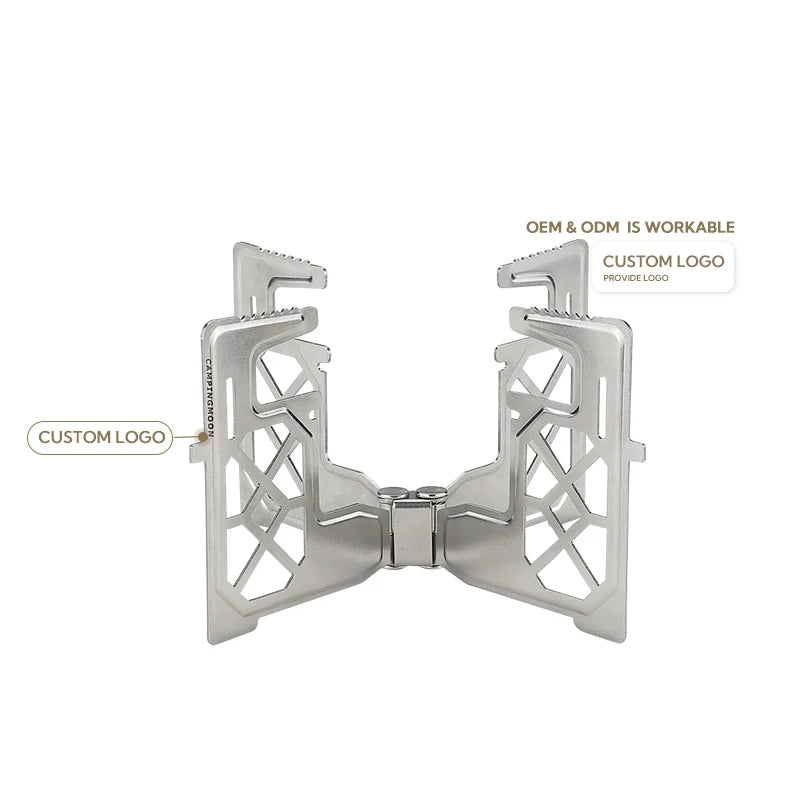 Campingmoon Backpack Aluminum Alloy Solid Light Weight Camping Folding Alcohol Stove Stand Rack for Hiking Picnic