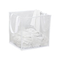 Wholesale Collapsible Transparent Mesh Laundry Basket Clothes Storage Basket Organizer Kid Toy Storage Folding Laundry Hamper