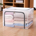 Hot Sell Waterproof Transparent Clear Steel Collapsible Nylon Mesh Folding Storage Box for Clothes