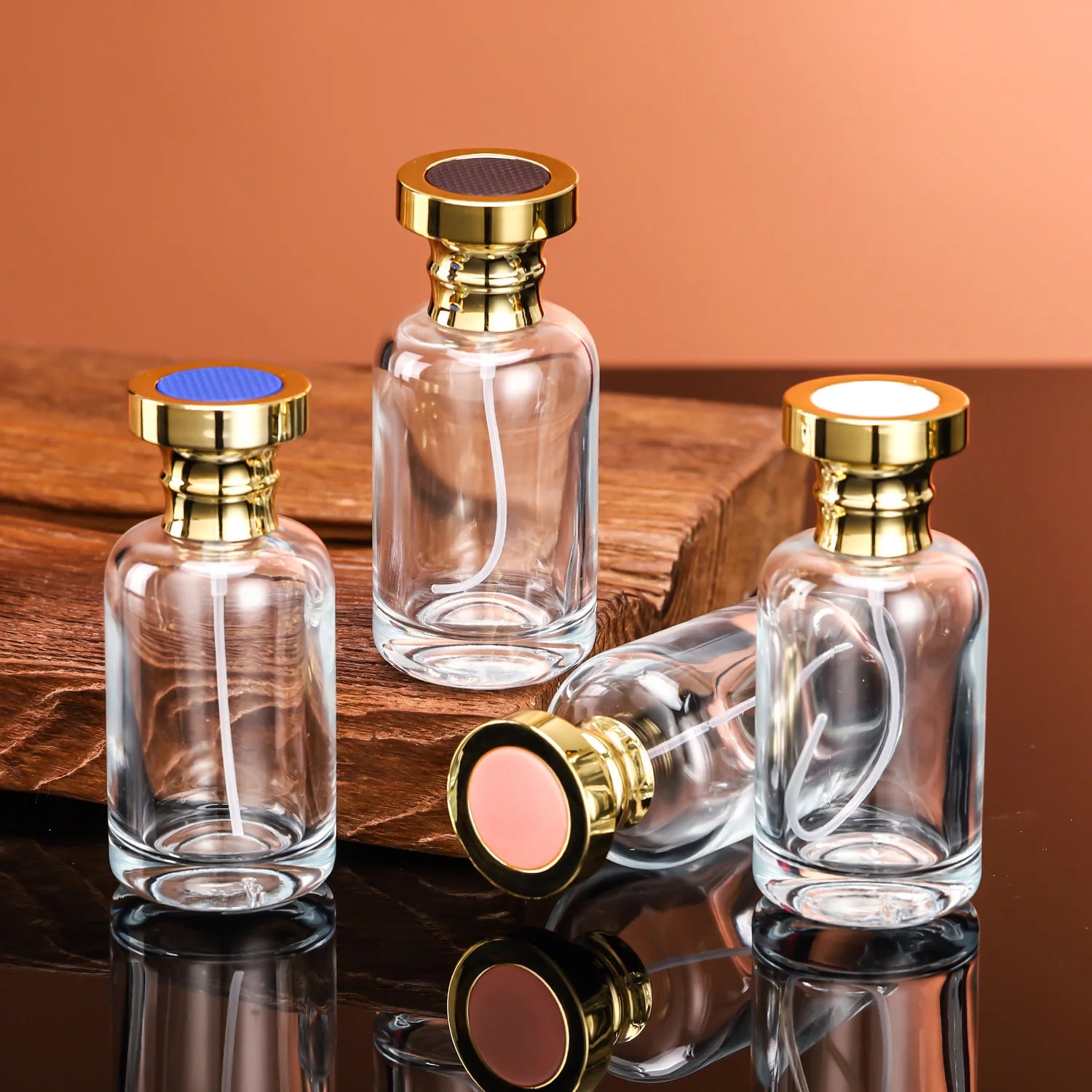 Premium Luxury Perfume Bottle Customizable Bayonet Color Patch Glass with Pump Sprayer Screen Printing Surface Treatment