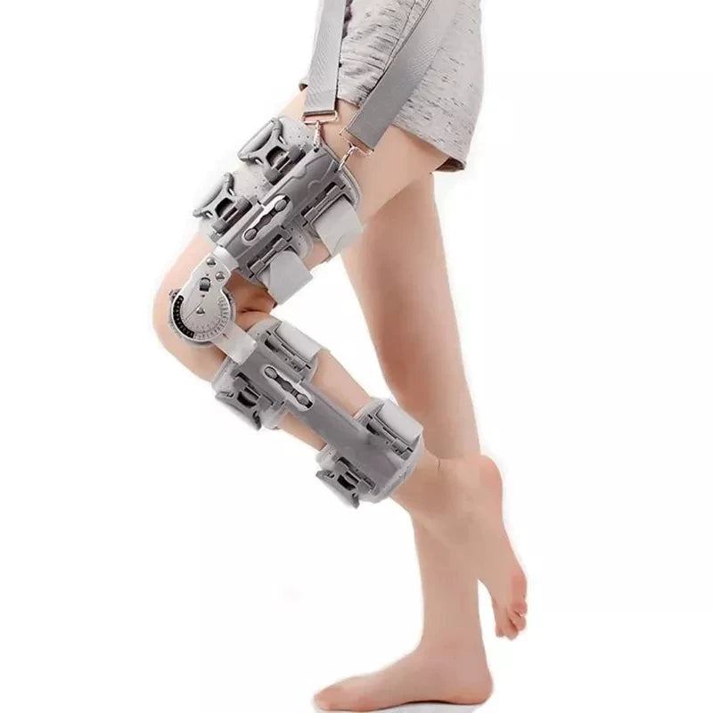 HKJD Post Op Orthopedic Knee Brace Support Immobilizer Adjustable Hinged ROM Rehabilitation Professional Protection Thick