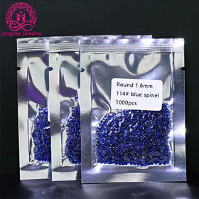 Best Quality Spinel Wax Setting Gemstone 114# Blue Round Shape 0.9 MM to 3 MM All Sizes Loose Synthetic Spinel Price Stones