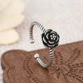 925 Sterling Silver Opening Ring Rose Retro Thai Silver Ring Ornaments Wholesale Matching Single Products