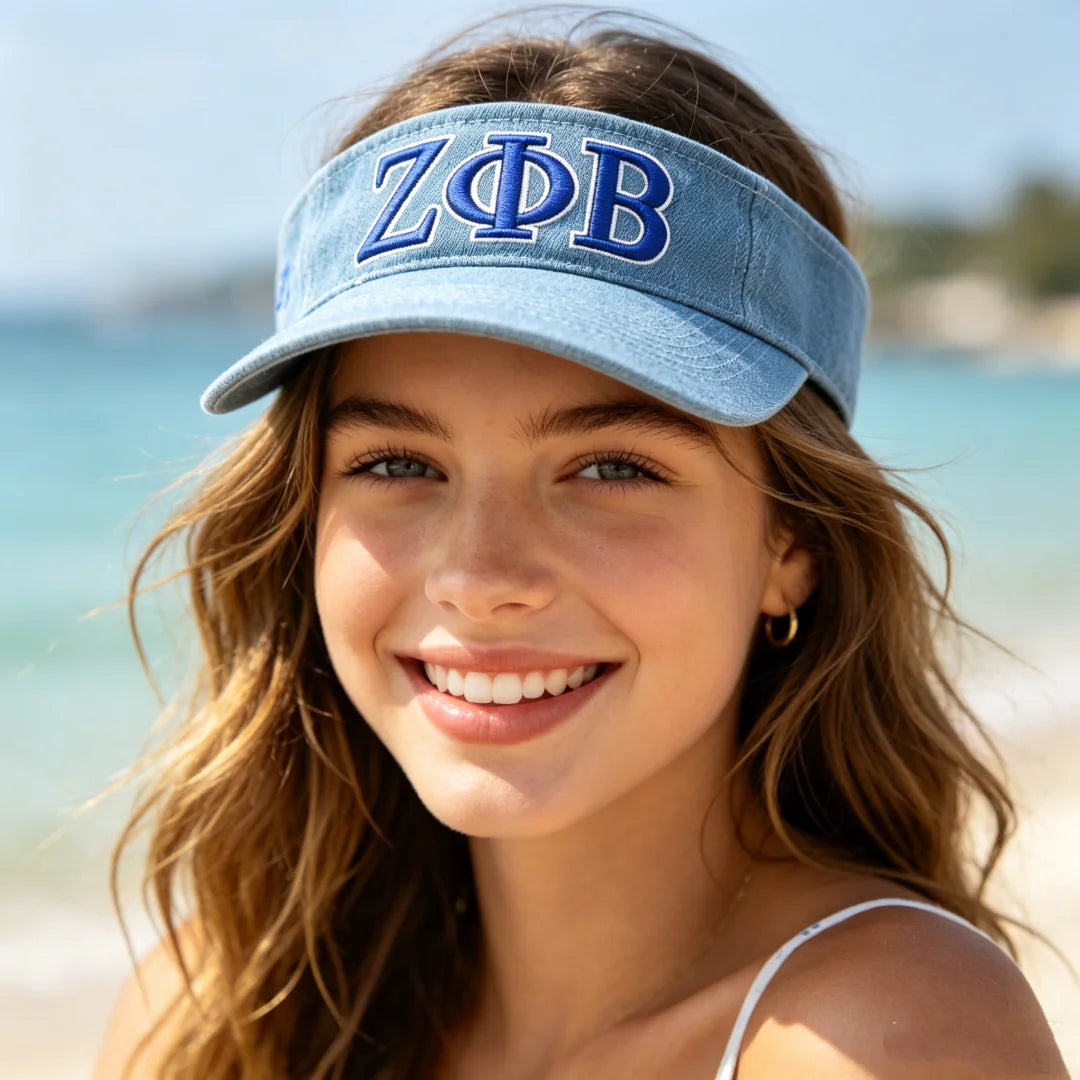 Fashion 58cm Zeta Phi Beta Hot Selling in Golf Visors Customized Poodle Summer Sun Visor Hat
