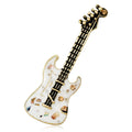 New Wholesale Anit Tarnish Nickle Free Metal Guitar Painted Brooch for Women Jewelry Gift