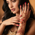 Custom OEM Reusable Black India Henna Mehndi Tattoo Stencil Hand Wrist Body Flower Design DIY Temporary Henna Painting Tattoo