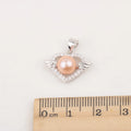 P060689 DIY 7-9mm Natural Freshwater Pearl Pendant Accessory 925 Sterling Silver Engagement Jewelry Necklace for Women