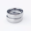 Poya Silver Polished Dome Blank Wedding Band Tantalum Jewelry Ring