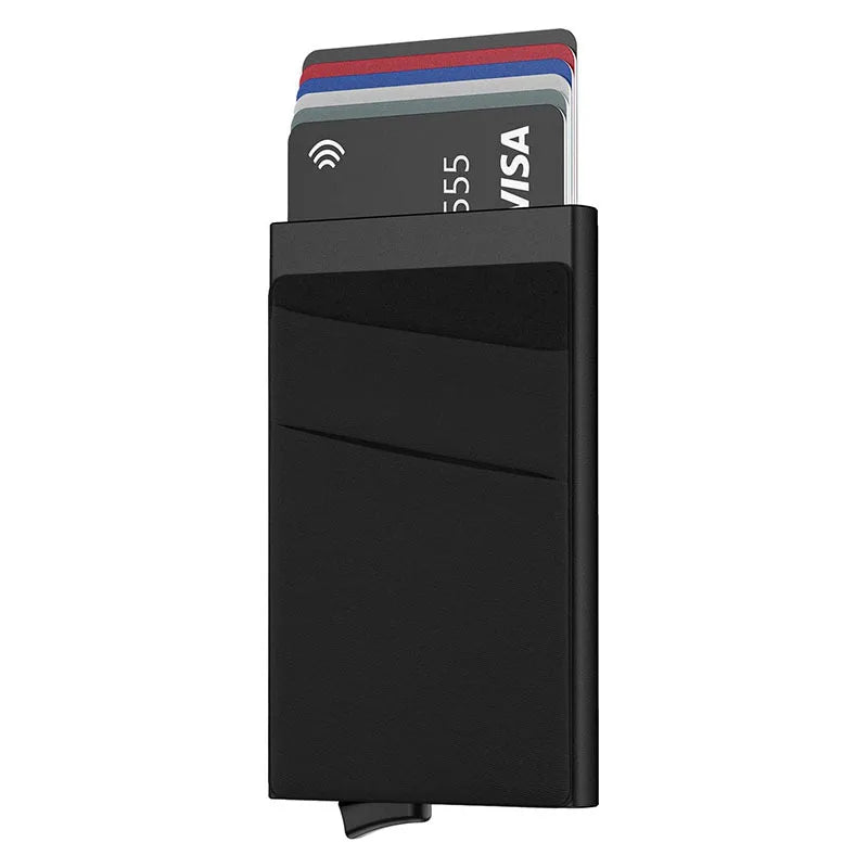 Eco-friendly Elastic Fabric Aluminium Card Holder Pop Out Credit Cards Wallet