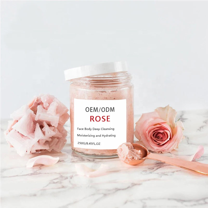 Aixin Private Label Organic Natural Body Face Gel Scrub Exfoliating Deep Cleansing Whitening Moisturizing Rose