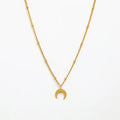 Joolim Jewelry Stainless Steel Crescent Pendant Choker Necklace Stainless Steel Jewelry