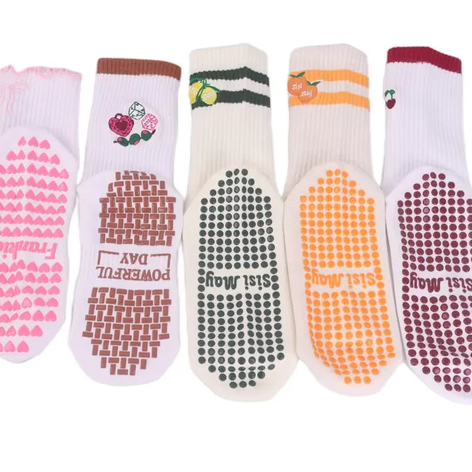 2024 CMAX Custom Logo Pilates Socks Women Training Dance Pilates Ballet Barre Barefoot Grip Yoga Socks