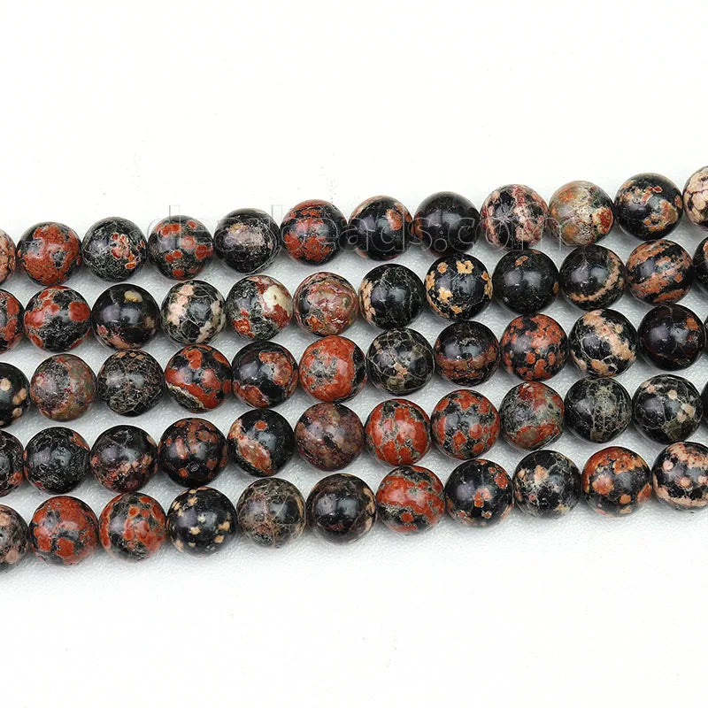 100% Natural Red Snowflake Obsidian Bead New Arrived Crystals Beads for Jewelry Making 6mm 8mm 10mm