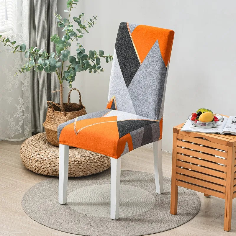 Wholesale Cheap Spandex Stretch Geometric Chair Cover for Dining Living Room Cover