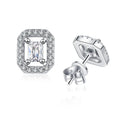 0.5ct Moissanite Engagement Stud Earrings 18k White Gold D Color Moissanite Diamond Stud Earrings for Wedding