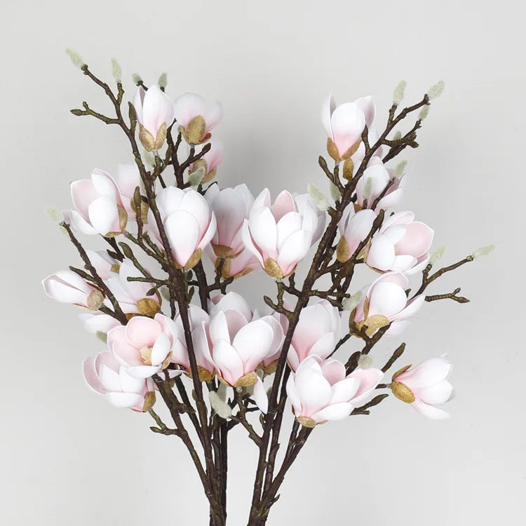 M1302 Home Decoration Foam Artificial Flowers Long Branches Single 7 Head Magnolia Flower